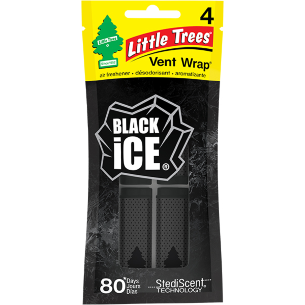 Little Trees Vent Wrap Black Ice 4ct
